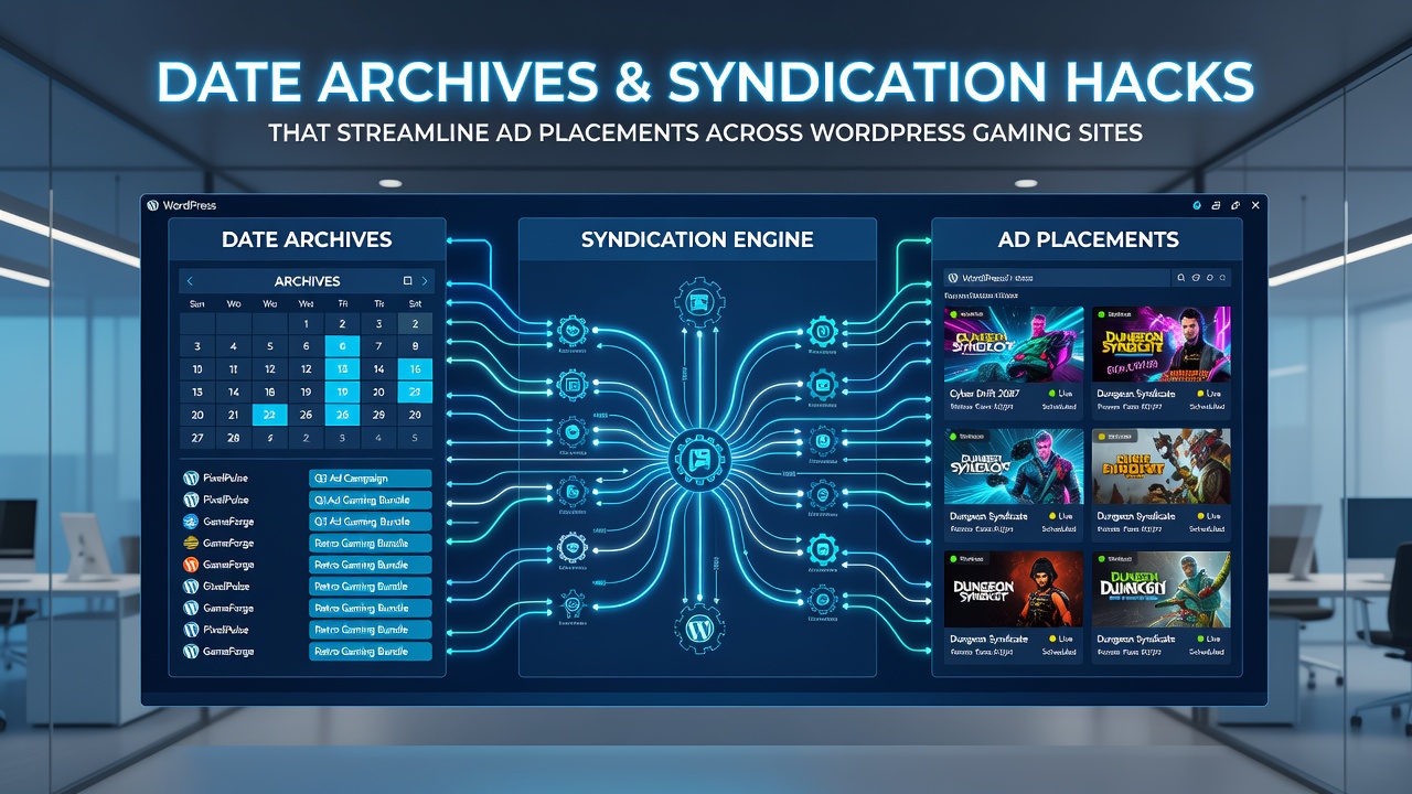 Übersicht über Datumarchive in WordPress für Gaming-Seiten mit Werbeintegration