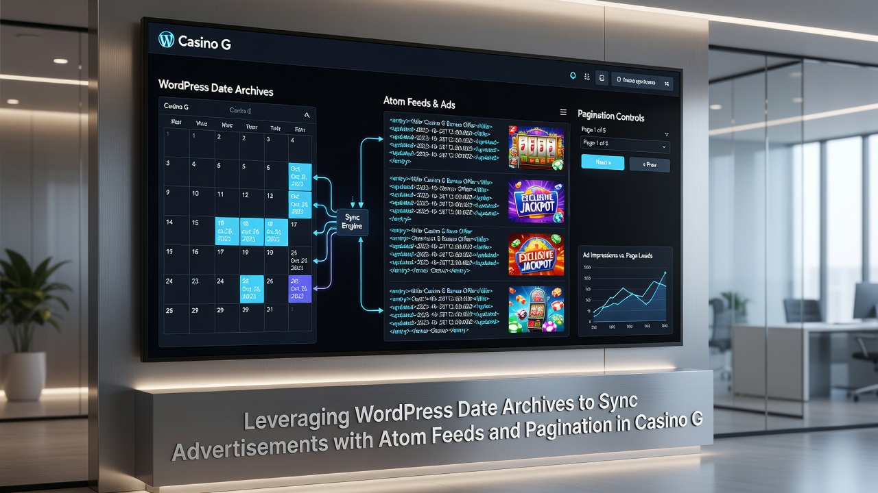 Paginierungsstruktur und Atom-Feed-Integration für Werbeanzeigen in WordPress-basierten Casino-Seiten