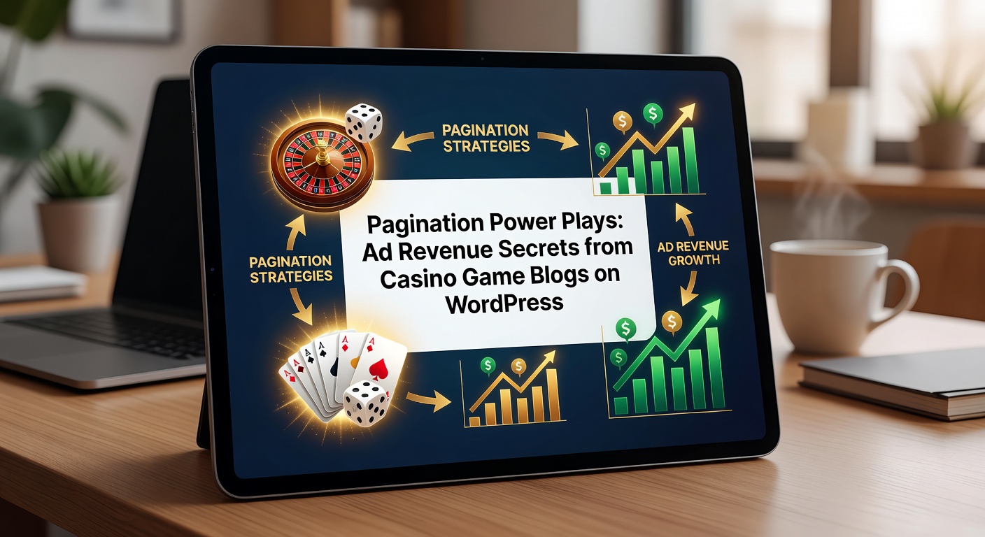Grafik zeigt Pagination-Elemente auf einem WordPress-Blog mit Ad-Platzierungen und Traffic-Strömen