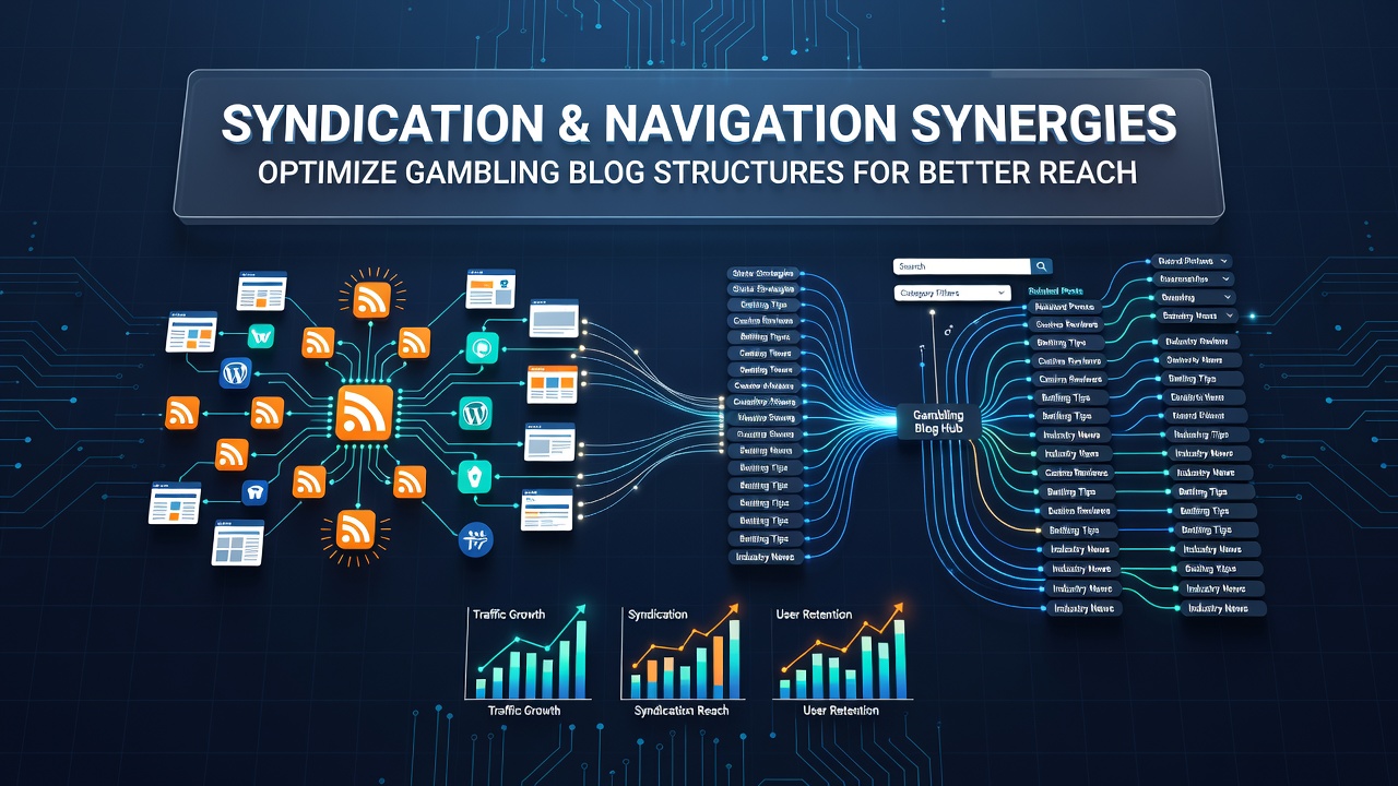 Darstellung von Syndikations- und Navigationssynergien in einem strukturierten Blog-Layout für Glücksspiel-Inhalte