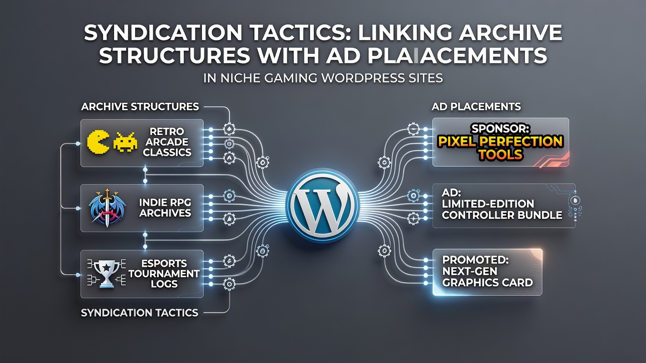 Darstellung von Archivstrukturen und Werbeintegration in WordPress-Gaming-Blogs