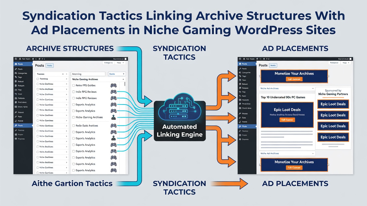 Beispielhafte Integration von Syndikationsfeeds und Anzeigen in Gaming-Archiven